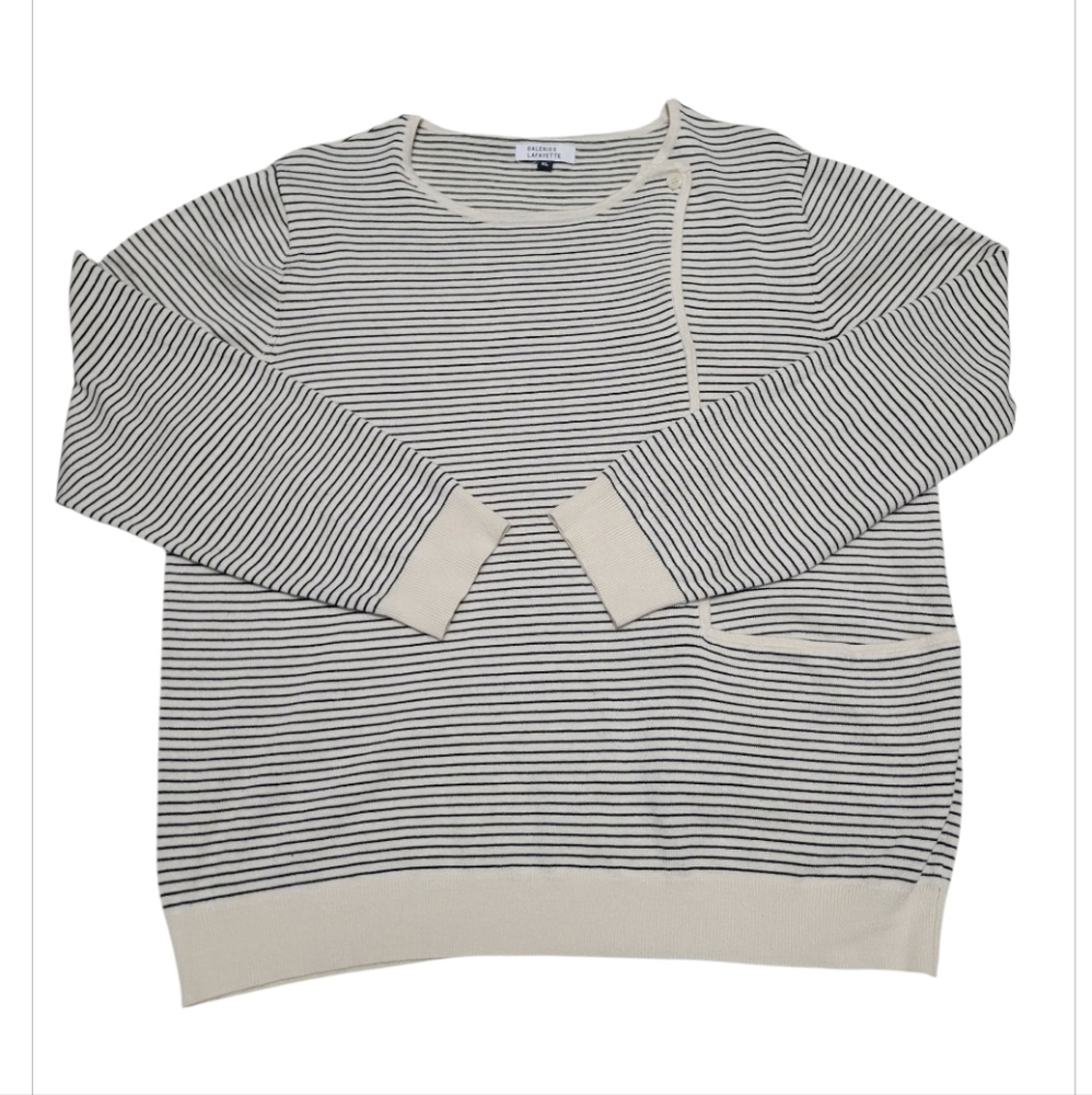 Galleries Lafayette Striped Sweater, XL